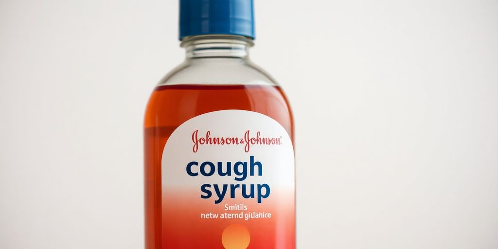 Bouteille de sirop antitussif Johnson & Johnson.