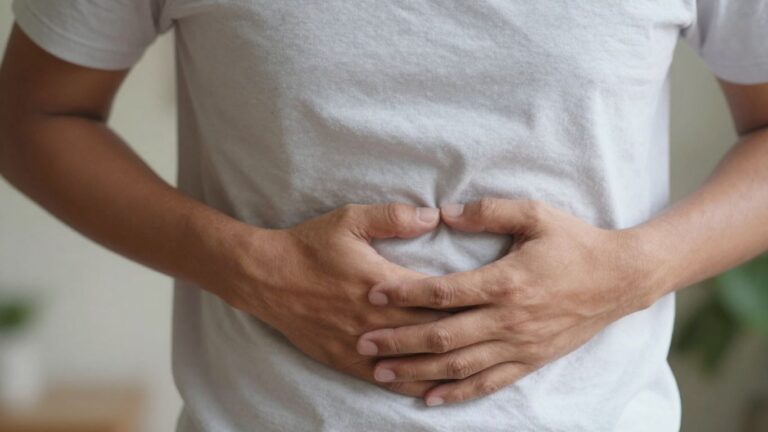 Personne souffrant de maux d'estomac, gros plan.
